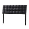 Square Tufted Leatherette Twin Size Headboard, Black By Casagear Home