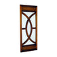 Geometric Pattern Wooden Frame Wall Mirror, Brown By Casagear Home