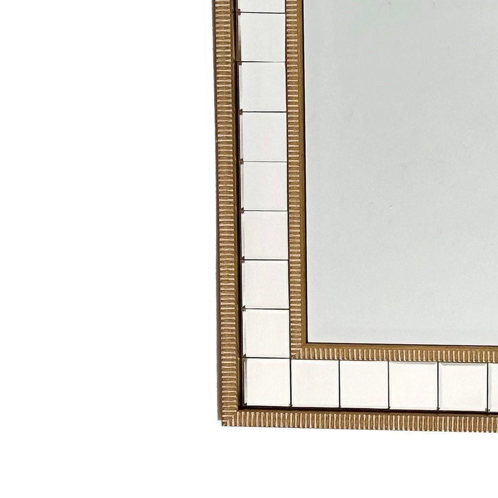 Beveled Mirror Accented Wall Mirror Silver and Gold By Casagear Home BM229398