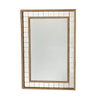 Beveled Mirror Accented Wall Mirror, Silver and Gold By Casagear Home