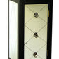 34 Inch Wood and Mirror Storage Chest with 1 Door Black By Casagear Home BM229409