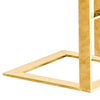 22 Metal Box Frame Glass Top Side Table Gold By Casagear Home BM229525