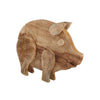 18 Wooden Pig Accent Decor Brown By Casagear Home BM229545