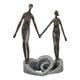 Dante Figurine | 13" | Polyresin Couple Holding Hands | Bronze