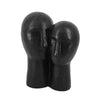 11" Polyresin Couple Head Sculpture, Black By Casagear Home