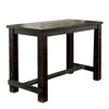 Paxon Bar Table | Rustic Plank Wood | Block Legs | Antique Black