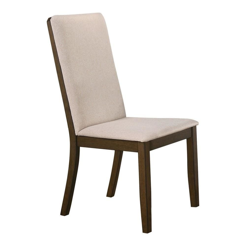 39" Fabric Dining Chair with Wooden Backing,Set of 2,Beige By Casagear Home