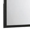 Rectangular Wooden Frame Mirror with Leatherette Padding Black By Casagear Home BM230500