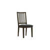 39.25'' Curved Slatted Back Side Chair, Set of 2, Brown By Casagear Home