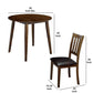 3 Piece Round Dining Table & Leatherette Chair Set Brown By Casagear Home BM230619