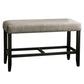25 Inch Padded Wooden Counter Height Bench, Gray By Casagear Home