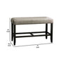 25 Inch Padded Wooden Counter Height Bench Gray By Casagear Home BM230626