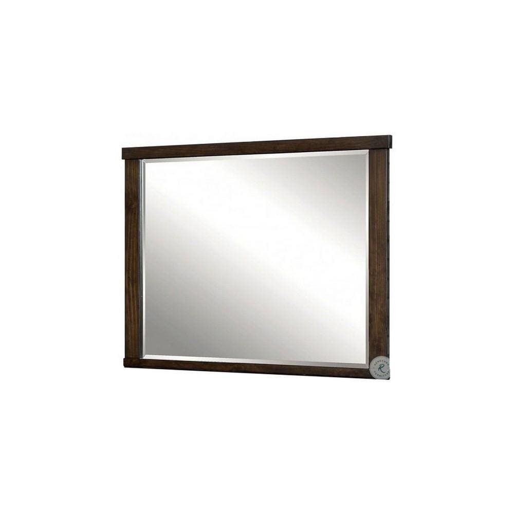 Kai Mirror | Rectangular Frame | Mounting Hardware | Walnut Brown