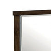 48 Wooden Mirror with Mounting Hardware Walnut Brown By Casagear Home BM230646