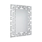 47" Greek Key Design Accent Mirror, Silver By Casagear Home