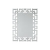 47 Greek Key Design Accent Mirror Silver By Casagear Home BM230905