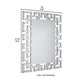 47 Greek Key Design Accent Mirror Silver By Casagear Home BM230905
