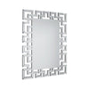 47" Greek Key Design Accent Mirror, Silver By Casagear Home