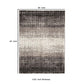 84 x 60 Abstract Grid Design Polypropylene Rug,Gray & Black By Casagear Home BM230927