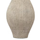 Drum Shade Table Lamp with Paper Composite Base Beige By Casagear Home BM230940