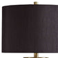 Faux Concrete & Metal Base Table Lamp Set of 2 Brass & Gray By Casagear Home BM230945