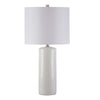 Carved Base Table Lamp with Drum Shade Set of 2 White By Casagear Home BM230953