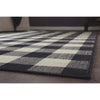 90 x 63 Checkerboard Pattern Polypropylene Rug,Cream & Black By Casagear Home BM230964