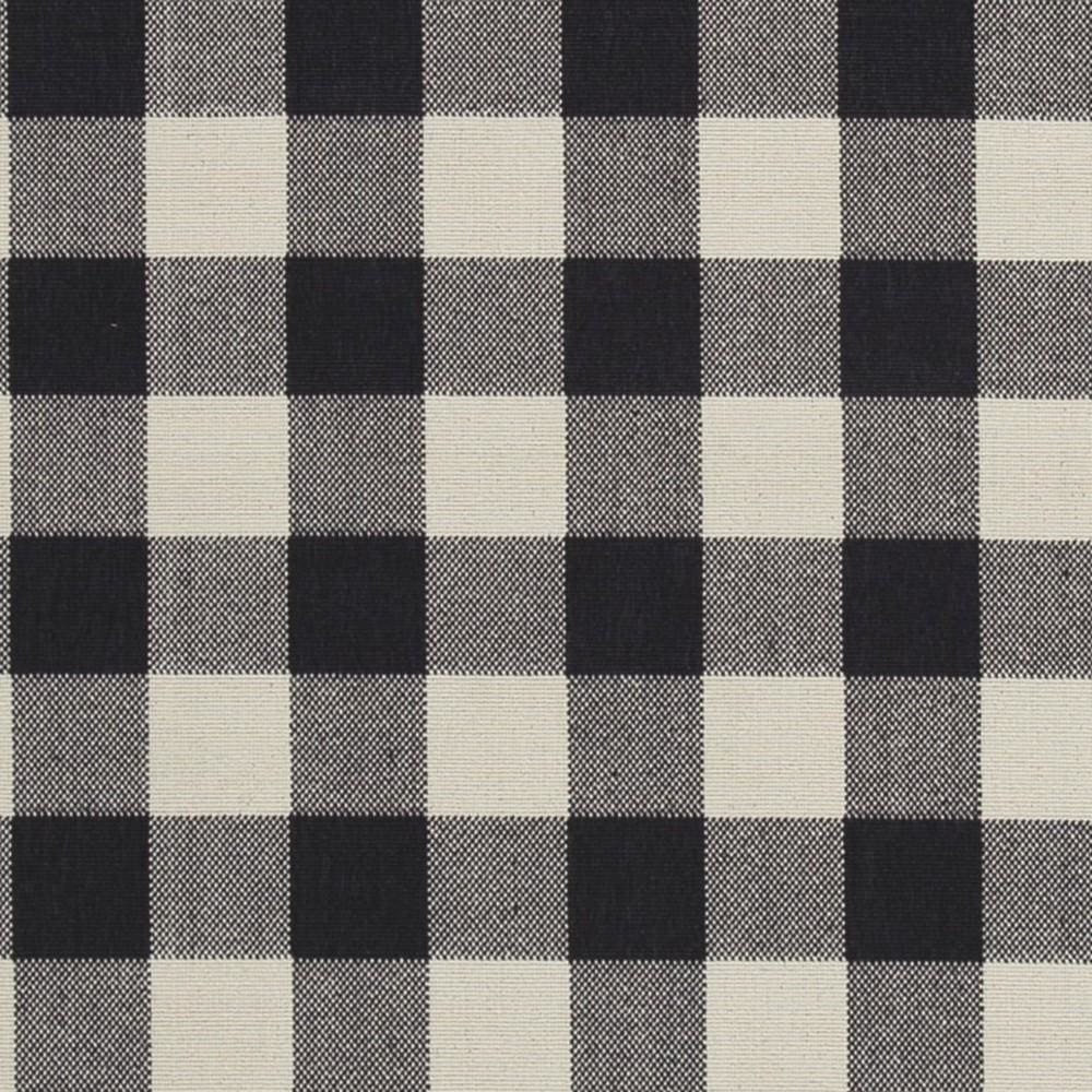 90 x 63 Checkerboard Pattern Polypropylene Rug,Cream & Black By Casagear Home BM230964