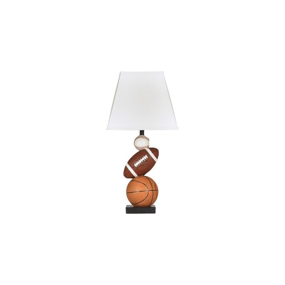 Sports Themed Polyresin Frame Table Lamp, Multicolor By Casagear Home