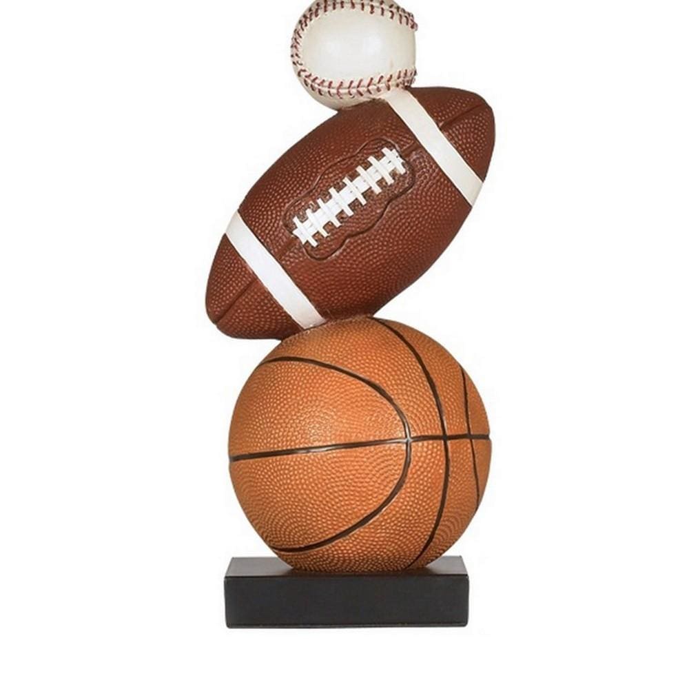 Sports Themed Polyresin Frame Table Lamp Multicolor By Casagear Home BM230973