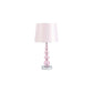 Hardback Shade Table Lamp with Crystal Accents, Pink By Casagear Home