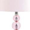 Hardback Shade Table Lamp with Crystal Accents Pink By Casagear Home BM230974