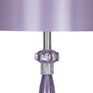 Acrylic & Metal Base Table Lamp with Fabric Shade Purple By Casagear Home BM230989