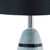 Rocket Ceramic Base Table Lamp with Fabric Shade,Black & Gray By Casagear Home BM230990
