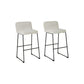 40" Channel Stitched Low Fabric Barstool, Set of 2, Gray By Casagear Home