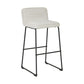 40 Channel Stitched Low Fabric Barstool Set of 2 Gray By Casagear Home BM231390