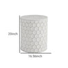 17’’ Metal Accent Stool with Honeycomb Pattern White By Casagear Home BM231410