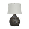 Nora Table Lamp | Pot Bellied Base | Dotted Pattern | Black