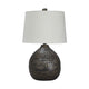 Nora Table Lamp | Pot Bellied Base | Dotted Pattern | Black