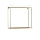 Metal Frame Wall Shelf with Keyhole Hanger Set of 3 Gold By Casagear Home BM231417