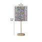 Metal Table Lamp with Sequined Shade Multicolor By Casagear Home BM231431