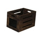 Cutout Design Wooden Box with Chalkboard Inserts Set of 3 Brown and Black By Casagear Home BM231485