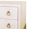 Dual Tone 2 Drawer Nightstand with Ring Pulls White and Gold By Casagear Home BM231495