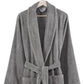Marseille Shawl Collar Fabric Bathrobe Small Dark Gray By Casagear Home BM231548