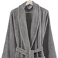 Marseille Shawl Collar Fabric Bathrobe Large Dark Gray By Casagear Home BM231549