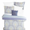 Chania 8 Piece Queen Bed Set with Paisley Print Purple and White By Casagear Home BM231762