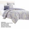Chania 8 Piece Queen Bed Set with Paisley Print Purple and White By Casagear Home BM231762