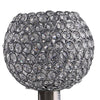Acrylic Bead Globe Table lamp with Metal Base Silver By Casagear Home BM231808