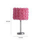 Bloom Roses Drum Shade Table Lamp with Twisted Acrylic Base Pink By Casagear Home BM231814