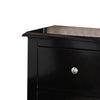 2 Drawer Wooden Nightstand with Metal Knobs Espresso Brown By Casagear Home BM231859